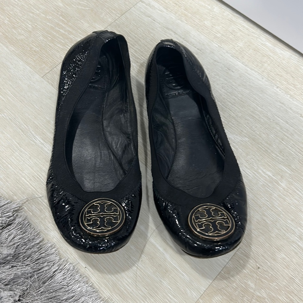 Tory Burch Black Flats